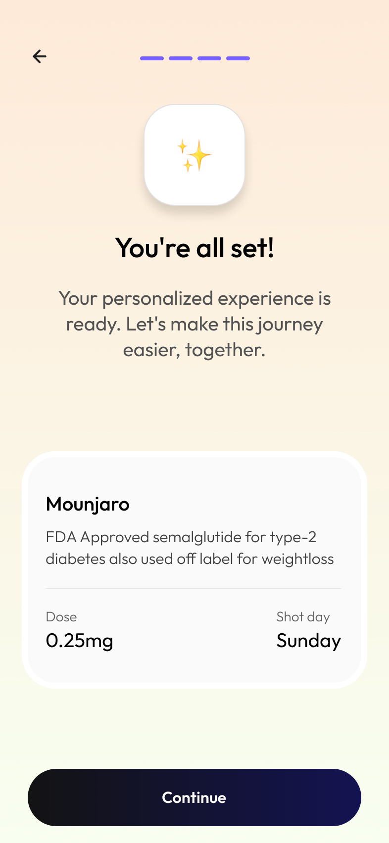 ProgressRx daily preview screen
